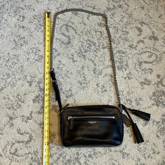COACH Black Leather Crossbody Bag - Picture 12 of 13